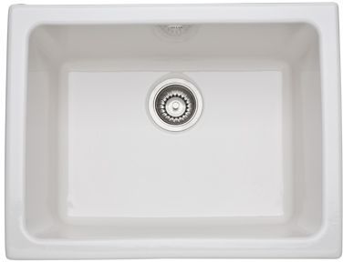 Rohl® Allia 24" Undermount Kitchen Sink-White-2