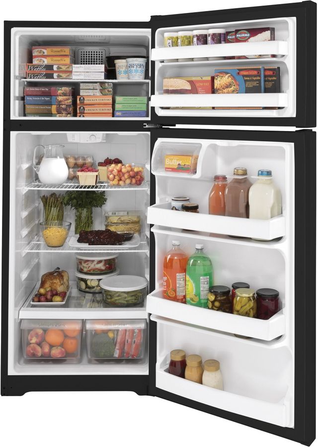GE® 17.5 Cu. Ft. Black Top Freezer Refrigerator-GTS18DTNRBB-2