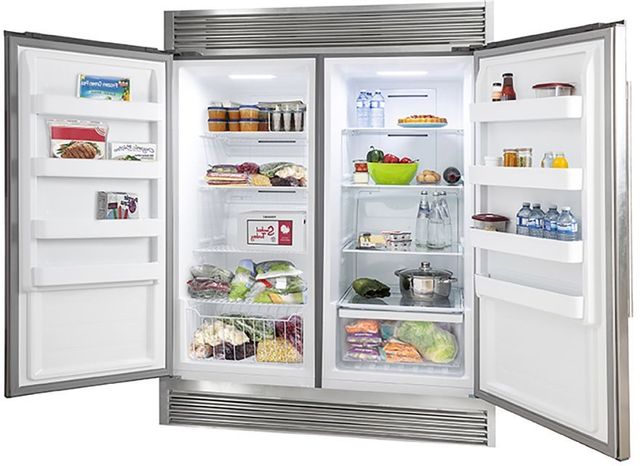 FORNO® Alta Qualita 27.6 Cu. Ft. Stainless Steel Side-by-Side Refrigerator 1