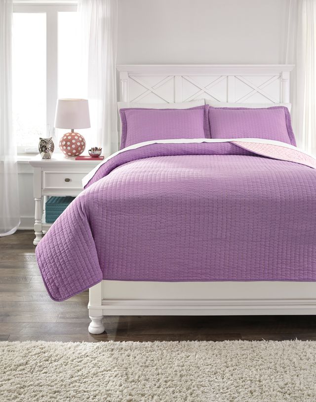 Signature Design by Ashley® Dansby Lavender/Pink Full Coverlet Set-0