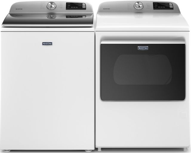 Maytag® 7.4 Cu. Ft. White Front Load Gas Dryer 8
