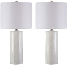 Signature Design by Ashley® Steuben 2-Piece White Table Lamps