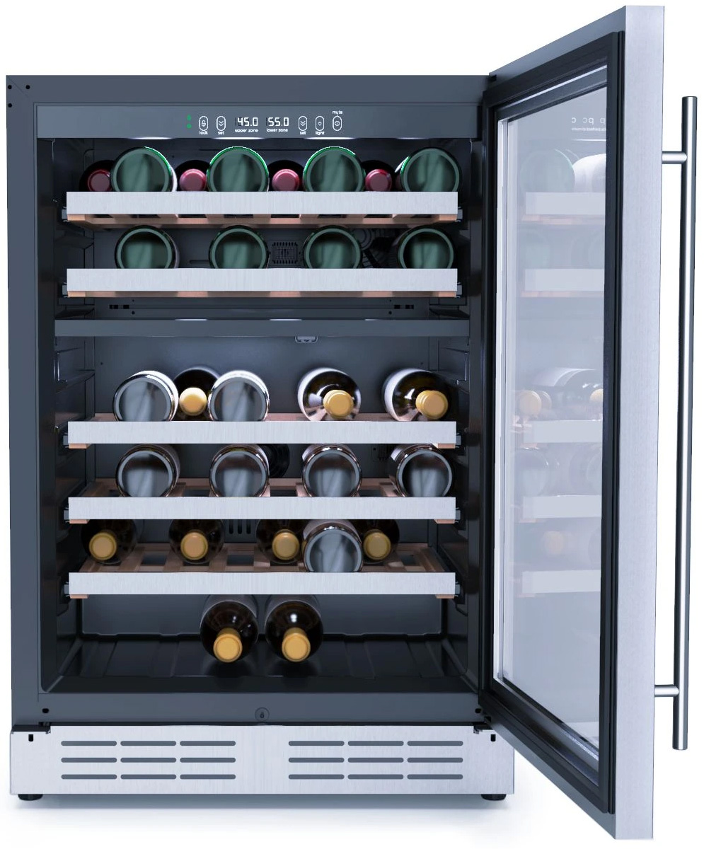 Dual zone 2024 wine storage