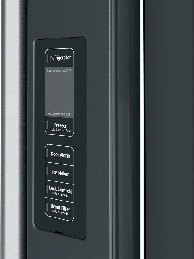 Réfrigérateur à portes françaises à profondeur de comptoir de 36 po Cafe™ de 23,1 pi³ - Noir mat 3