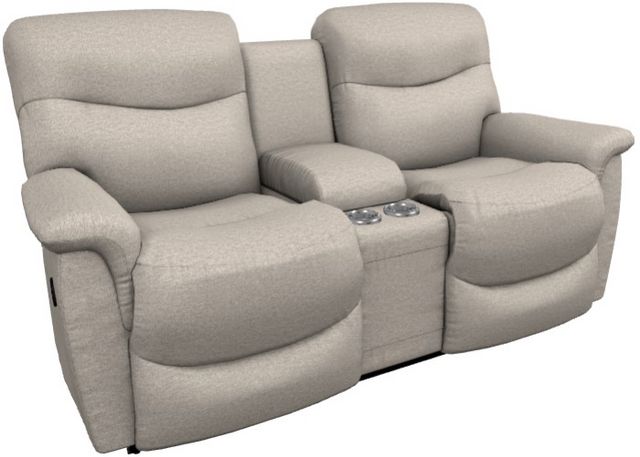 La Z Boy® James Power Reclining Loveseat With Console Headrest And Lumbar Robys Furniture 2911