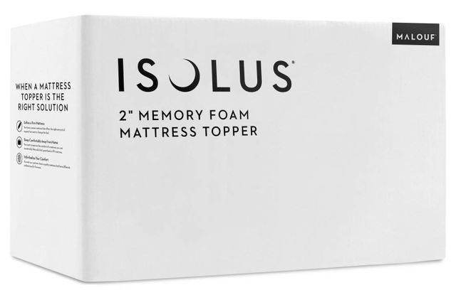 Malouf® Isolus® 2" Memory Foam Queen Mattress Topper 6