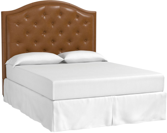 Bassett® Furniture Custom Upholstered Beds Vienna Arched California King Leather Headboard