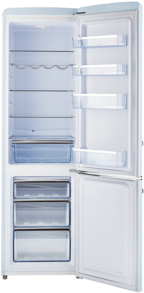 Unique® Appliances Classic Retro 9.0 Cu. Ft. Powder Blue Counter Depth Freestanding Bottom Freezer Refrigerator 4