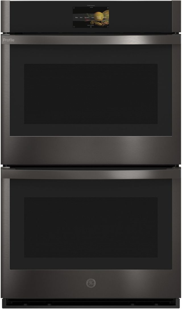 GE Profile™ 30" Fingerprint Resistant Black Stainless Electric Built In Double Wall Oven-0
