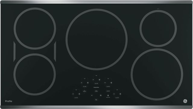 GE Profile™ Series 36" Black with Stainless Steel Induction Cooktop-1