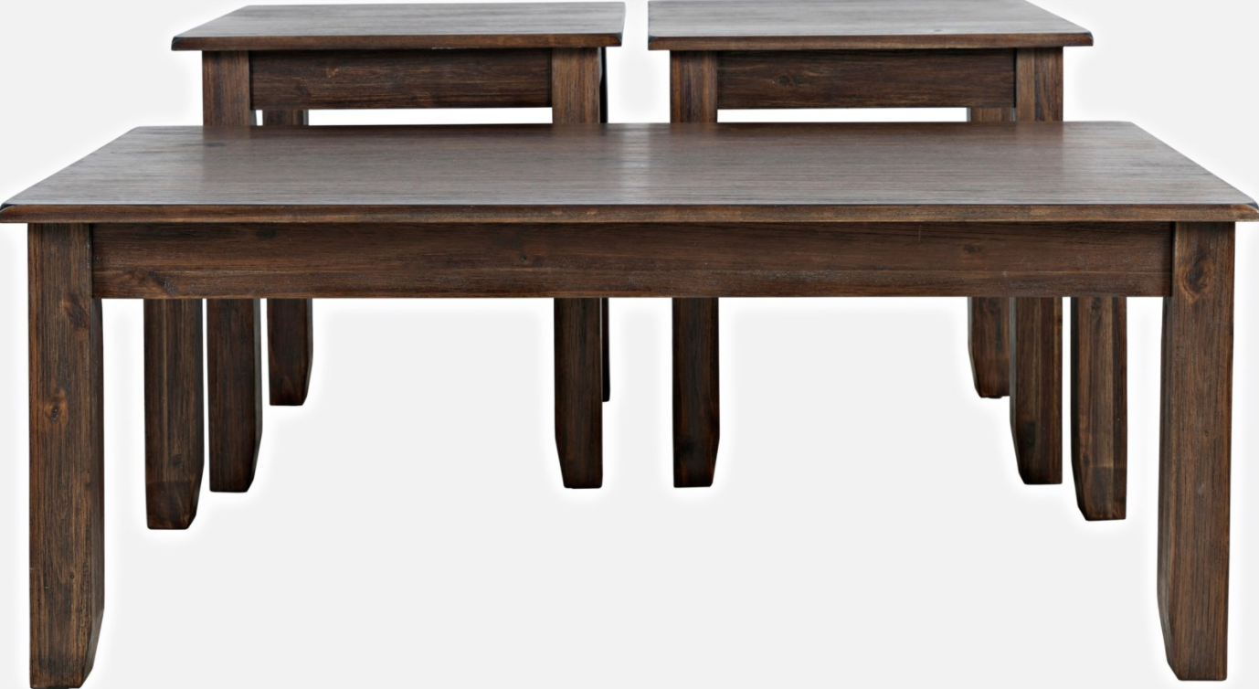 Jofran Inc. Eros 3-Piece Brushed Chestnut Living Room Table Set