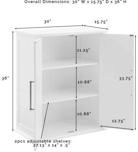 Crosley Furniture Bartlett Wooden Stackable Storage Pantry in