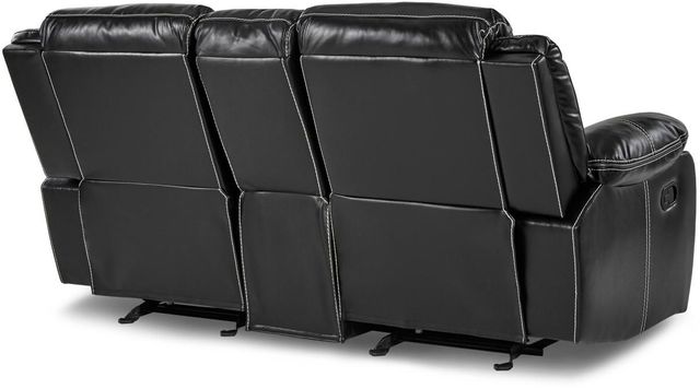 Homelegance® Bastrop Black Double Reclining Glider Loveseat with Center Console 1