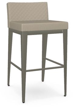 Amisco Ethan Plus Non-Swivel Quilted Bar Stool