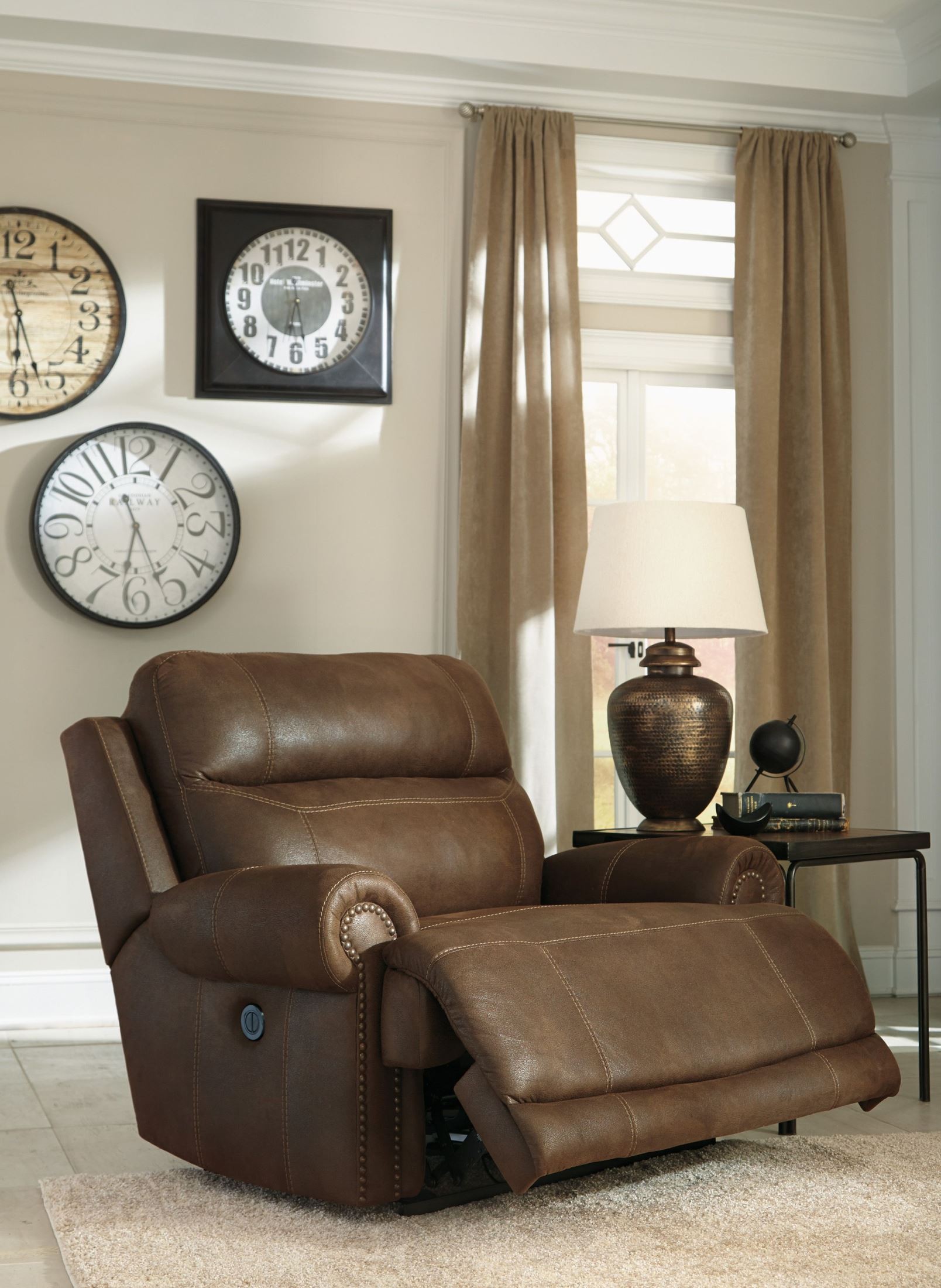 ashley furniture austere zero wall power wide recliner