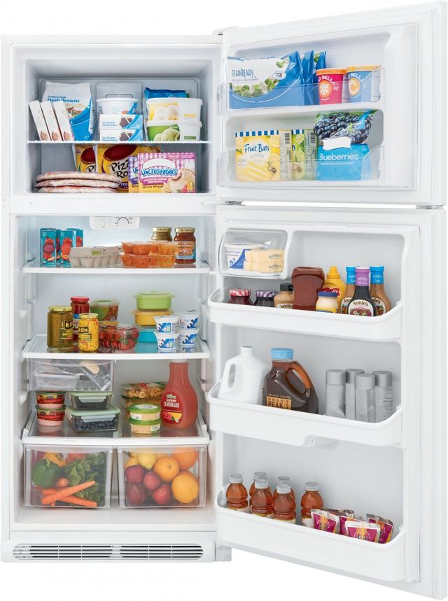 Frigidaire® 20.4 Cu. Ft. Pearl White Top Freezer Refrigerator 2