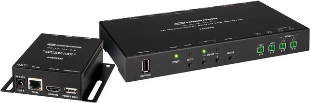Crestron® 4K 2x1 Scaling Auto-Switcher and DM Lite® Extender over CATx Cable