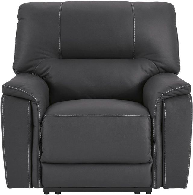 Signature Design by Ashley® Henefer Midnight Power Recliner with Adjustable Headrest 2