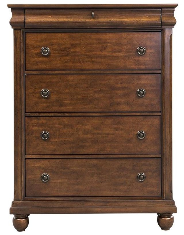 Liberty Furniture Rustic Traditions Rustic Cherry 5 Drawer Chest-0