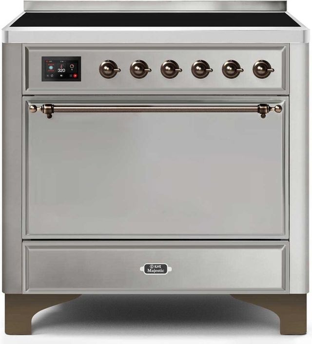 Ilve Majestic Series 36" Stainless Steel Freestanding Electric Range 6