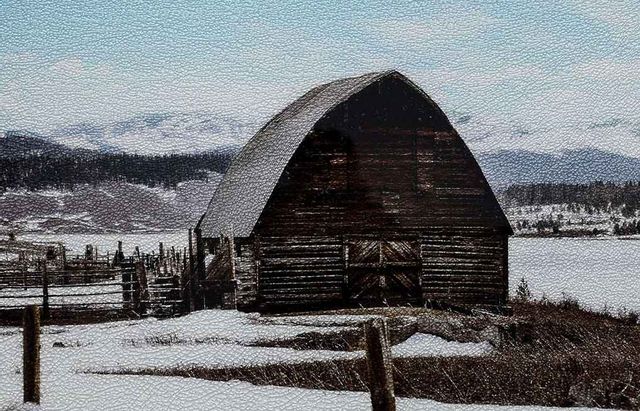 Crestview Collection Winter Barn Multi-Color Wall Art-1
