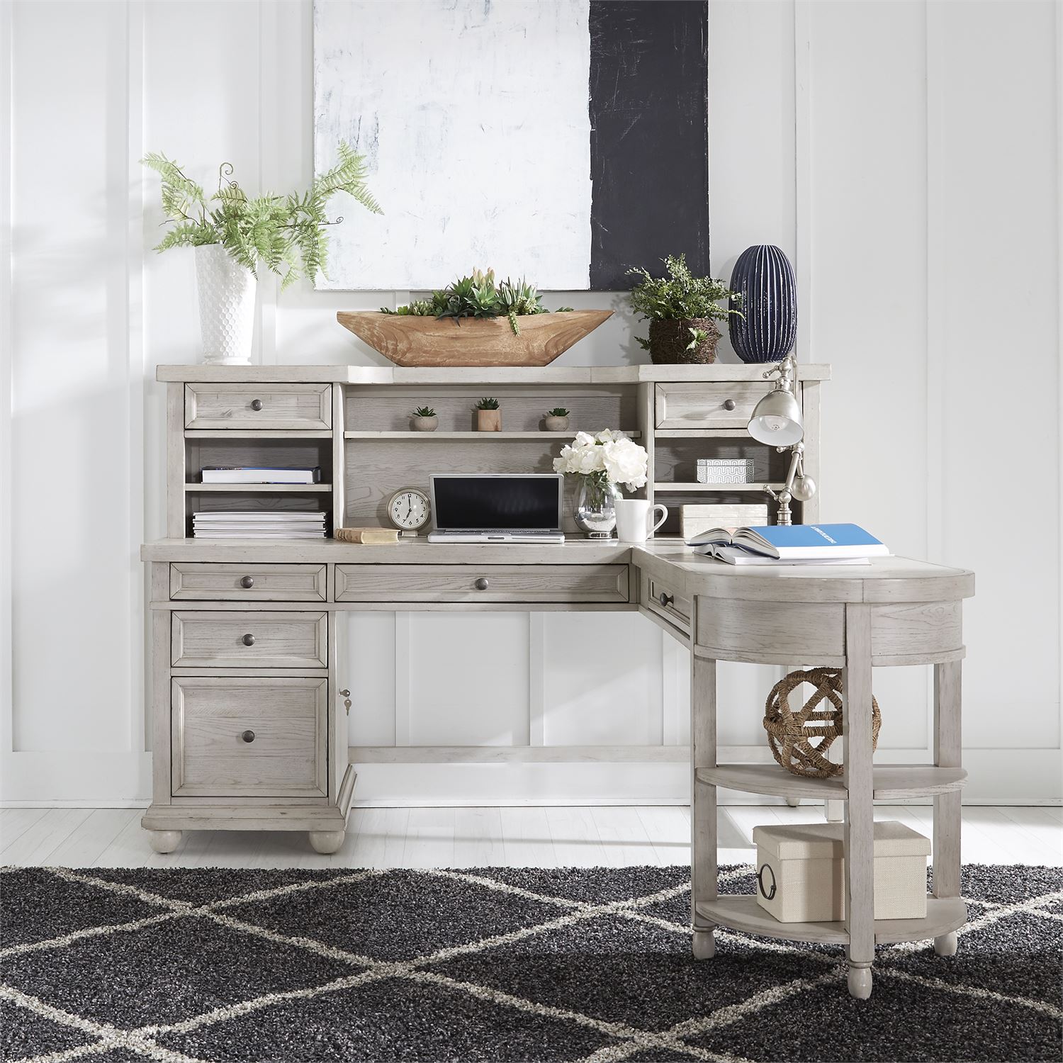 shabby chic l shaped desk