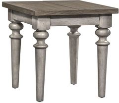 Liberty Furniture Heartland Antique White Rustic End Table