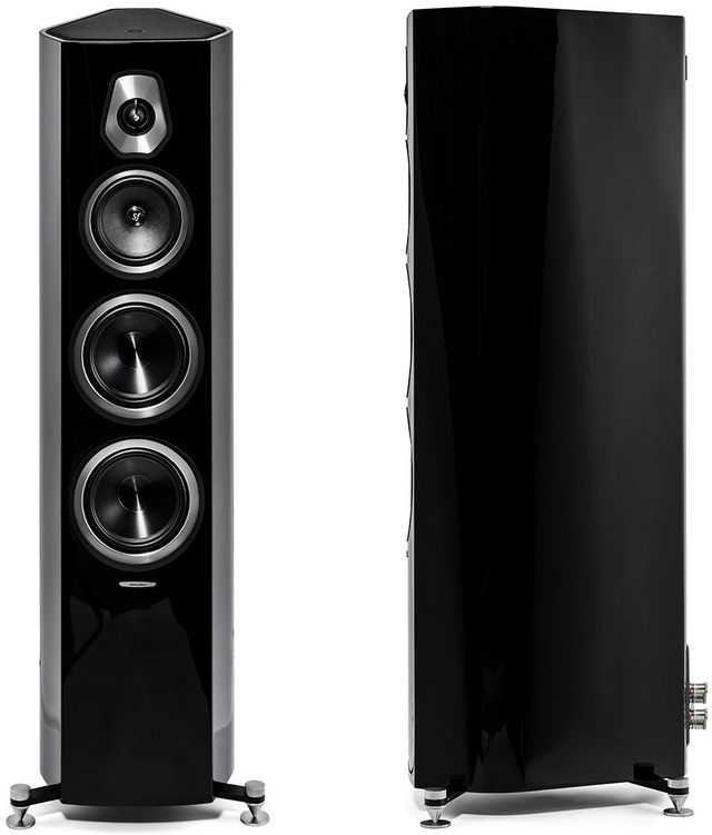 Sonus faber® Sonetto V 7" Piano Black Floor Standing Speakers