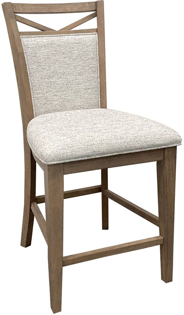 Parker House® Americana Modern Dining 2-Piece Cotton and Weathered Natural Counter Chair Set