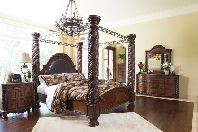 Millennium® By Ashley North Shore Dark Brown California King Canopy Bed 2