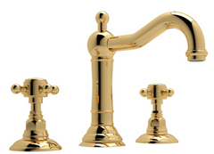 Rohl® Acqui Italian Brass Column Spout Widespread Bathroom Faucet