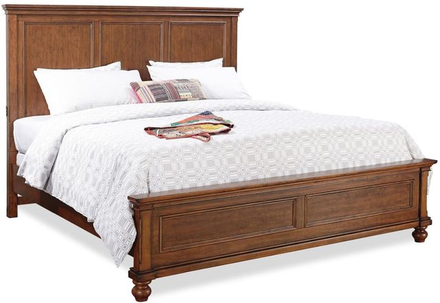 Aspenhome® Oxford Whiskey Brown Queen Panel Bed 0