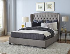 Hillsdale Furniture Bromley Gray Queen Upholstered Bed