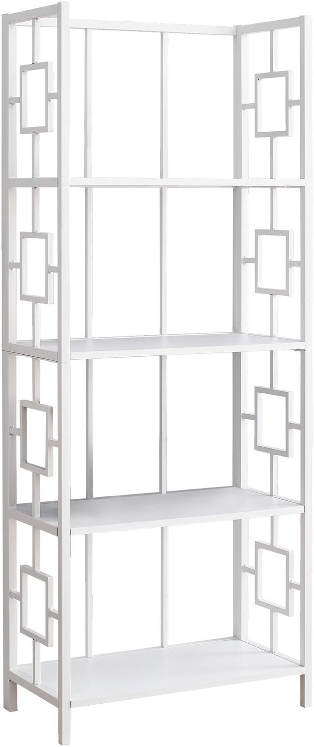 Monarch Specialties Inc. White 62" Metal Etagere Bookcase