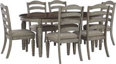 Signature Design by Ashley® Lodenbay 7-Piece Antiqued Gray Dining Table Set