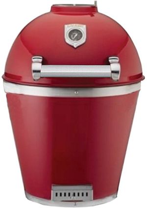 Caliber™ 22" Powdercoated Red with Stainless Steel Handle Pro Kamado™Charcoal Grill and Smoker