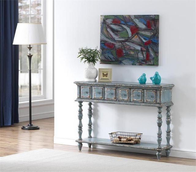 Coast To Coast Accents™ Cabot Aged Blue/Cream Console Table-2