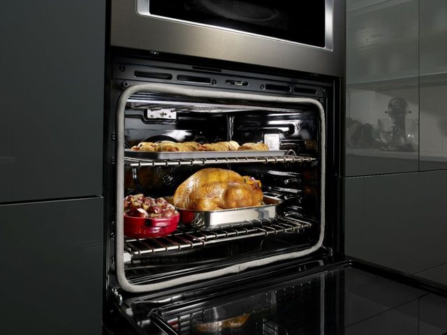 KitchenAid® 30" Black Stainless Steel with PrintShield™ Finish Electric Built In Oven/Microwave Combo 4