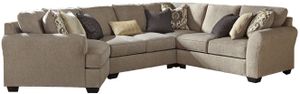 Benchcraft® Pantomine 4-Piece Driftwood Right-Arm Facing Sectional with Cuddler and Armless Loveseat
