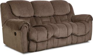 HomeStretch Brown Double Reclining Sofa