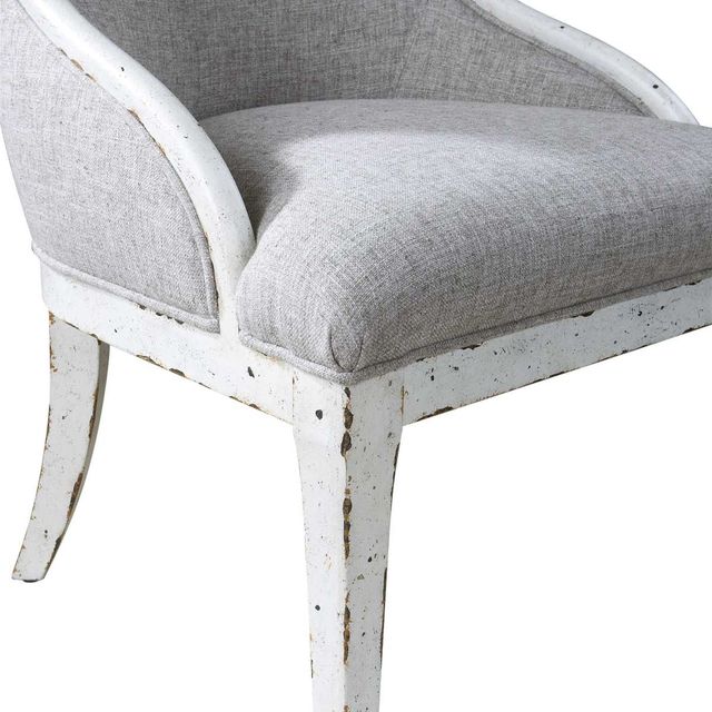 Uttermost® Selam Weathered White Wing Chair 2