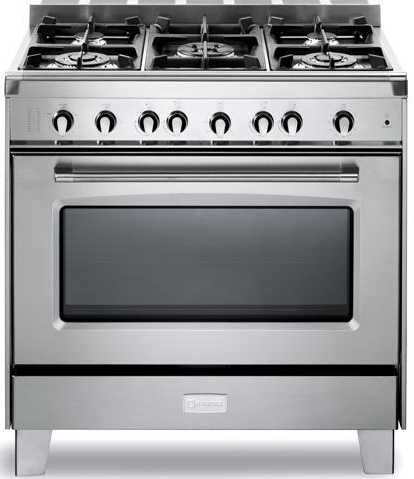 Verona® Classic 36" Free Standing Single Oven Gas Range-Stainless Steel