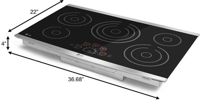LG 36" Black Electric Cooktop-1