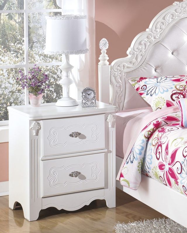 Exquisite White Youth Nightstand 7