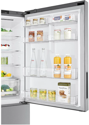 LG 14.7 Cu. Ft. Platinum Silver Bottom Freezer Refrigerator 4