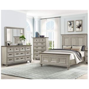 New Classic Home Furnishings Mariana Queen Bed, Dresser, and Mirror