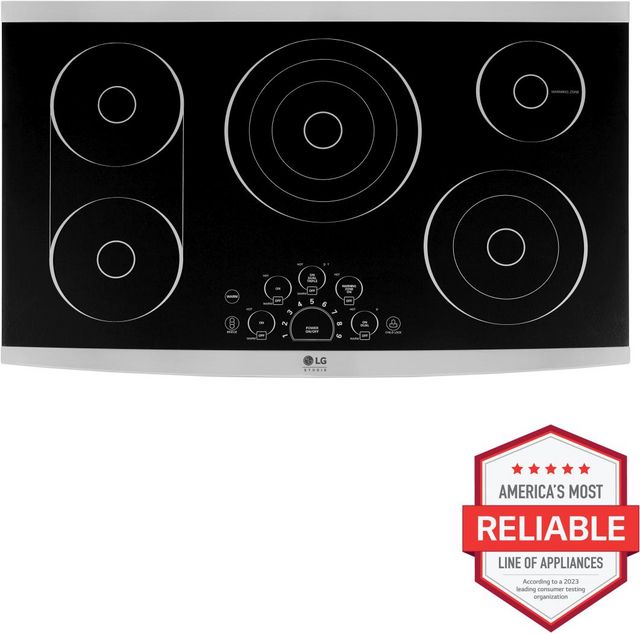 LG Studio 36" Stainless Steel Frame Electric Cooktop-1
