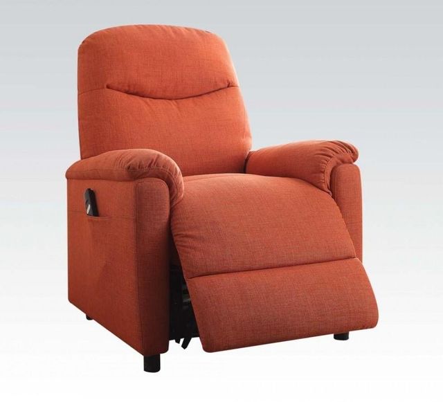 ACME Furniture Catina Orange Fabric Recliner With Power Lift