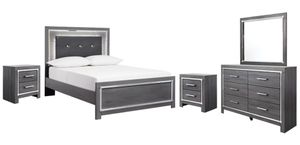 Signature Design by Ashley® Lodanna 5-Piece Gray Full Panel Bed Set