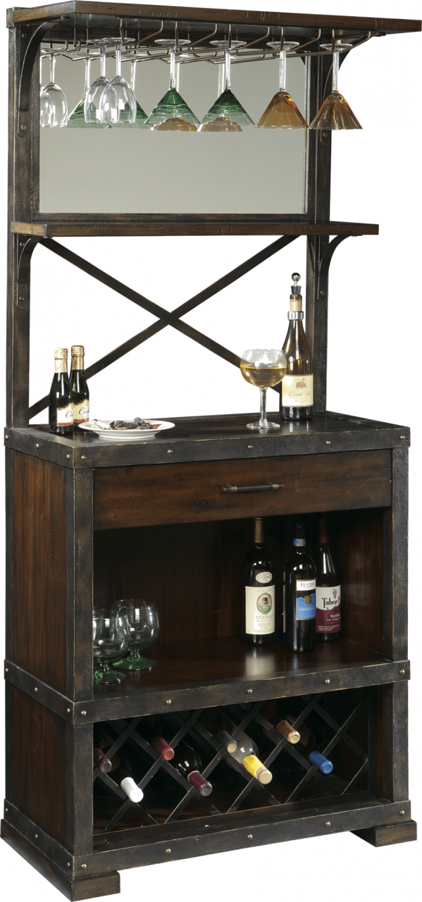 Howard Miller® Red Mountain Rustic Hardwood Wine & Bar Cabinet